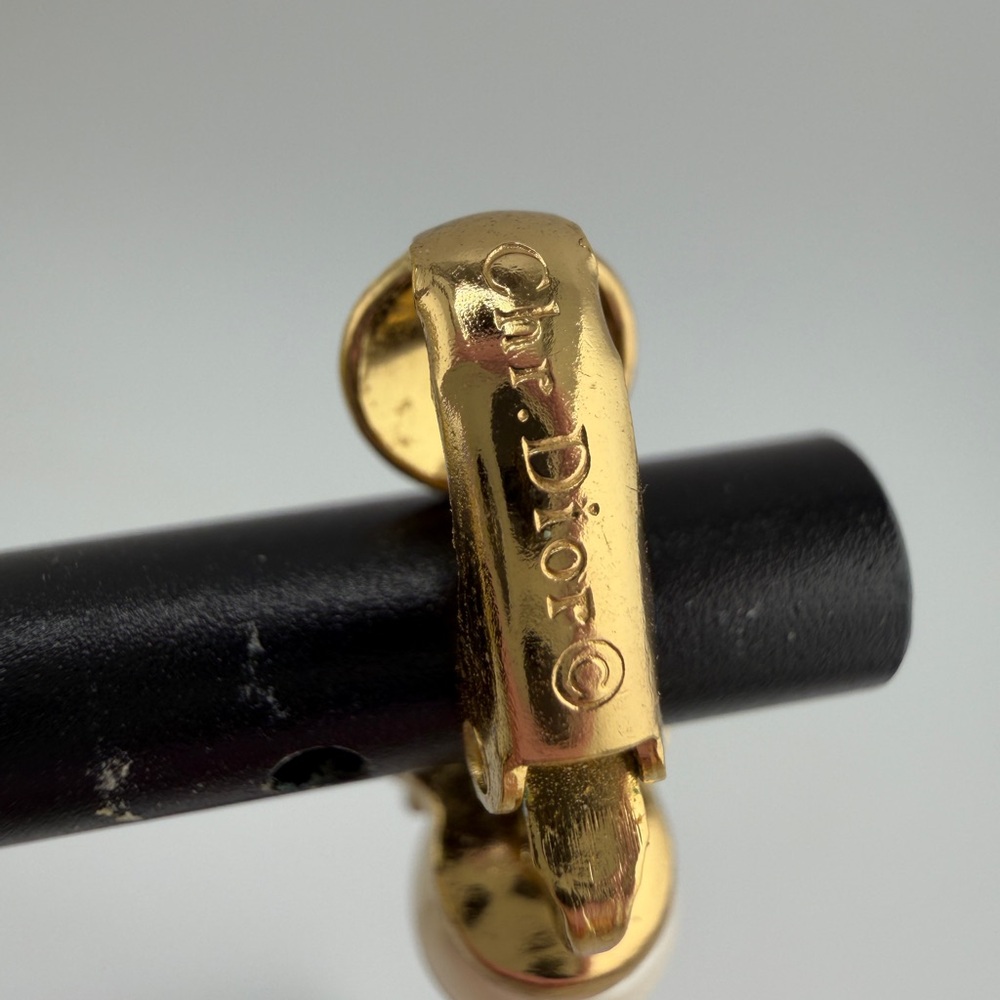 Vintage Christian Dior Pear/Crystal Clip Studs - Picture 6 of 6